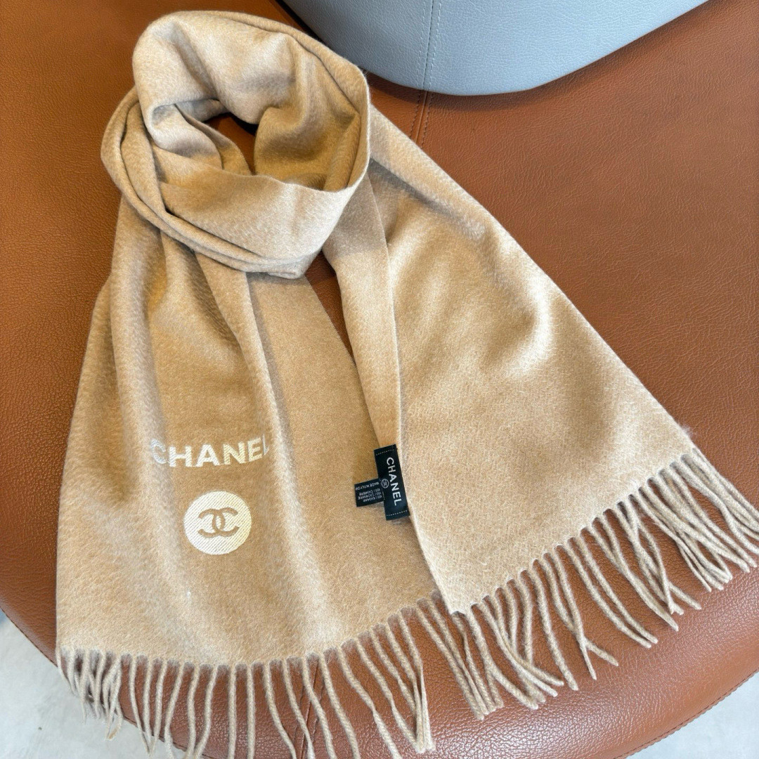 Ch*el scarf 30x180cm 100% cashmere