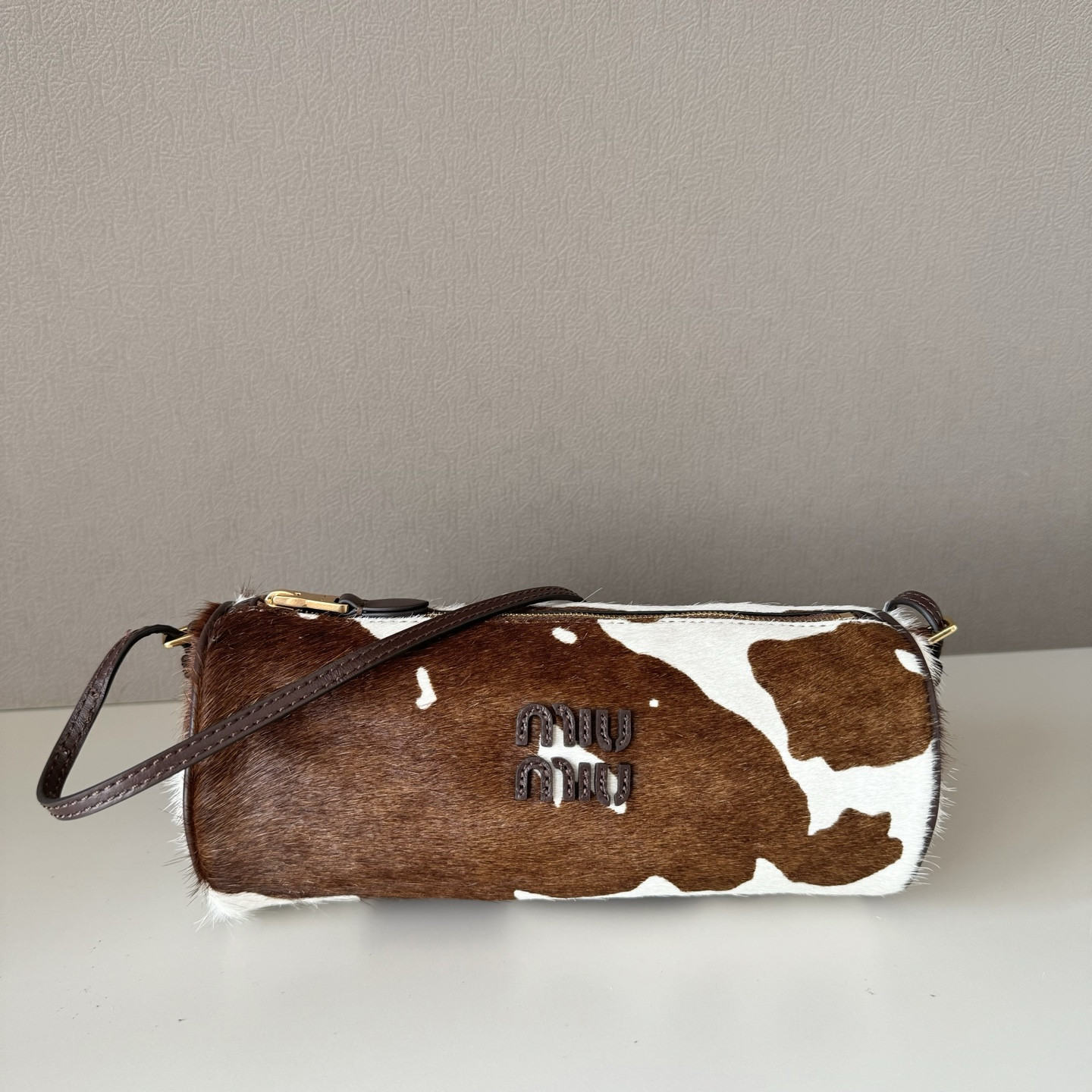 M1v M1v printed leather pouch 9x22x9cm