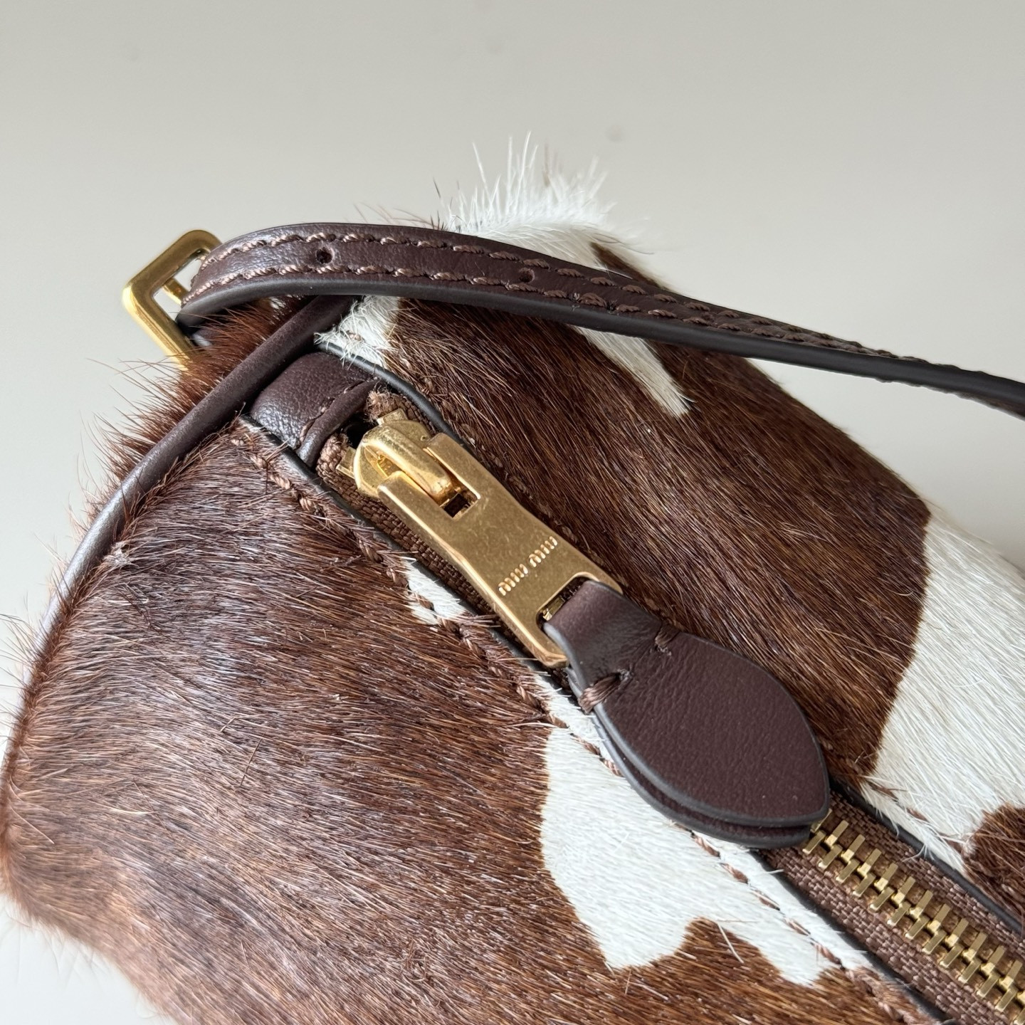 M1v M1v printed leather pouch 9x22x9cm
