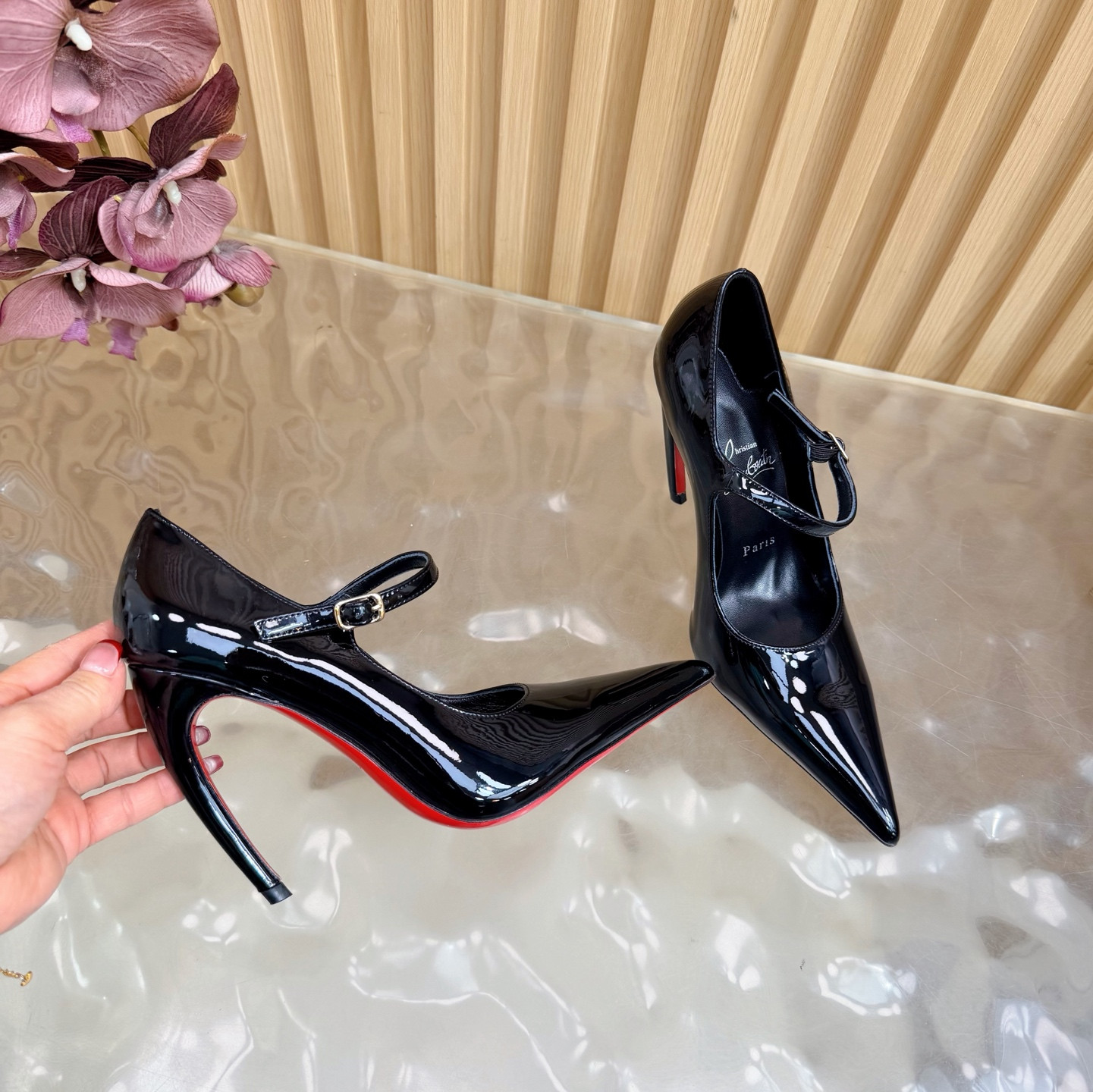 ua Ch**an louboutin mary jane pumps 15cm heel