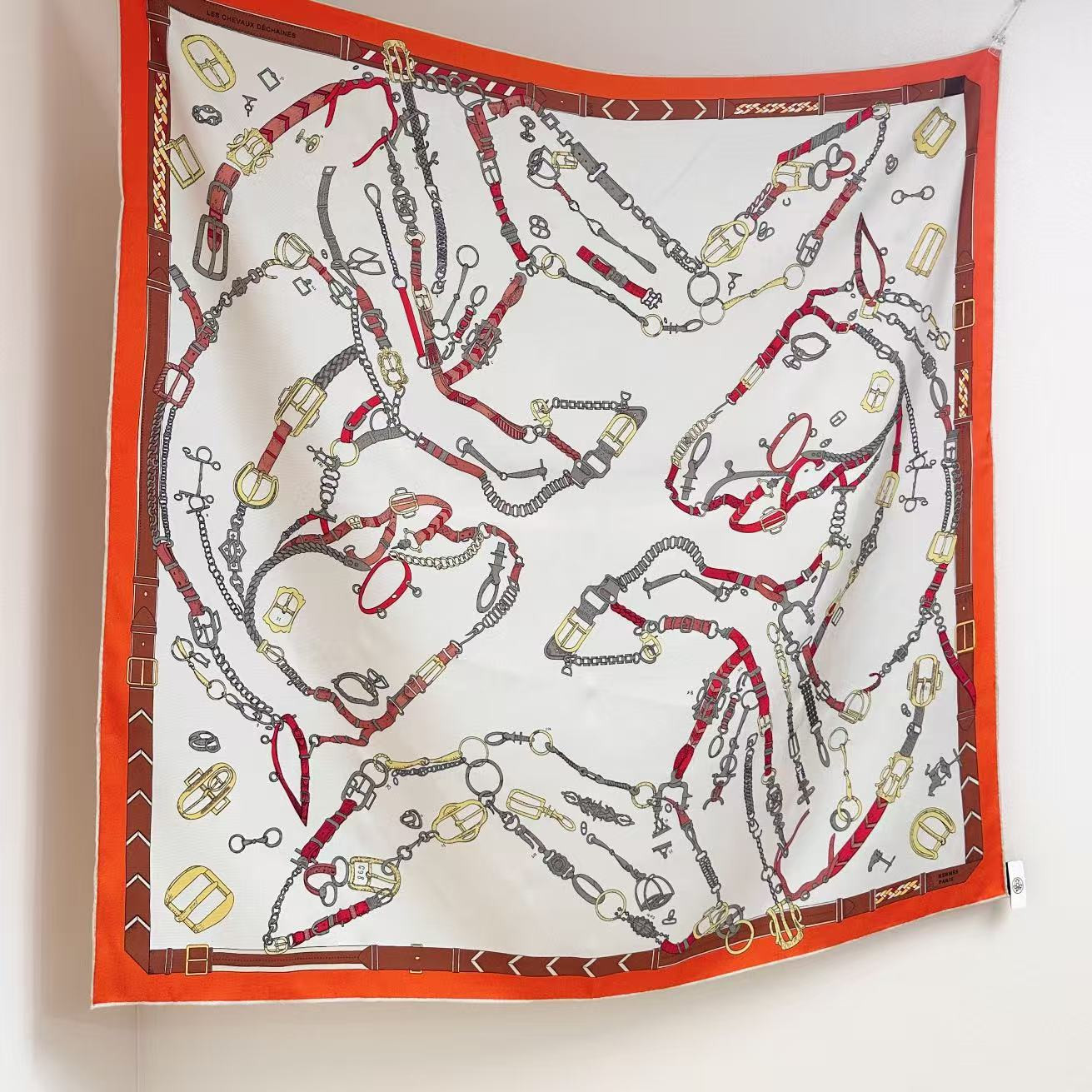 H**mes scarf 88.5x88.5cm