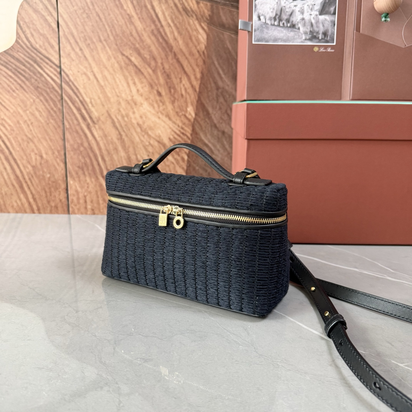 L**o p*ana extra pocket l19 deep blue 11 x 19 x 6.5 cm