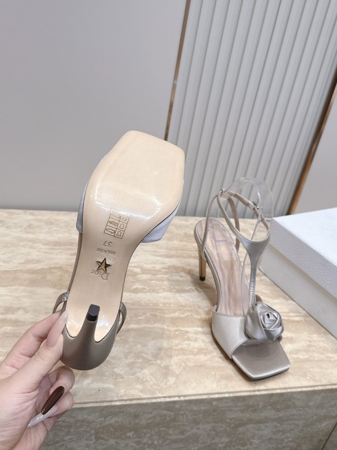 ua D*or rose heeled sandal 8.5cm heel